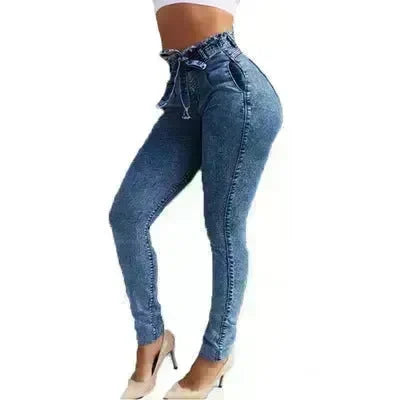 High Waist Fringed jeans Bootcut Pant Women - EX-STOCK CANADA