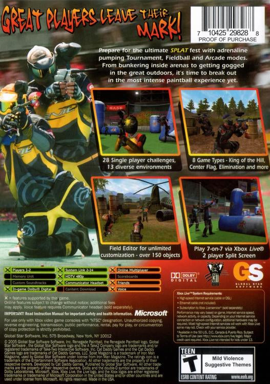 Splat Renegade Paintball 