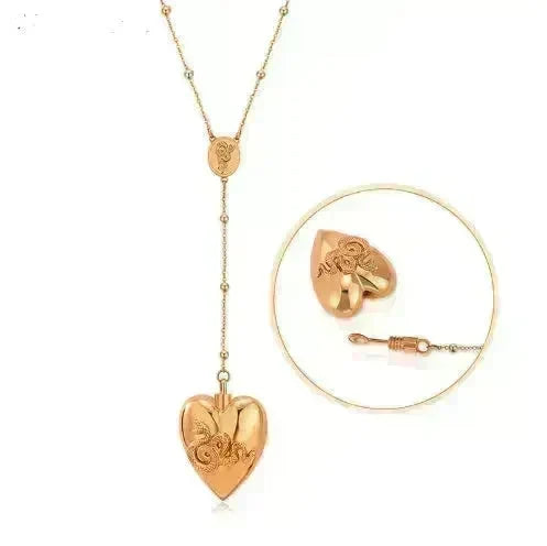 18k Gold Detachable Love Necklace With Snake Carving Fashion Personality Clavicle Chain Necklace For Valentine's Day Loved Memorial Jewelry - EX-STOCK CANADA