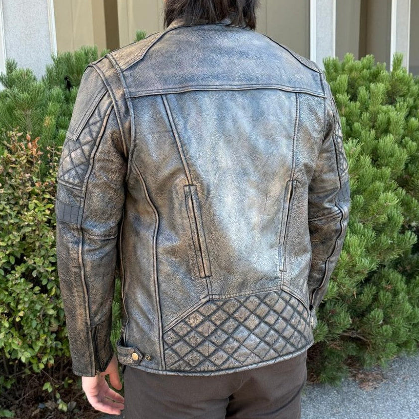 Unik International Men's Reflective Stripe Motorcycle Jacket 