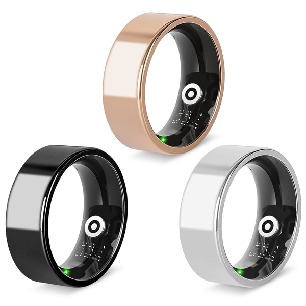 Smart Ring Health Tracker Fitness Sleep HRV Stress Titanium IP68 7-Day Battery
