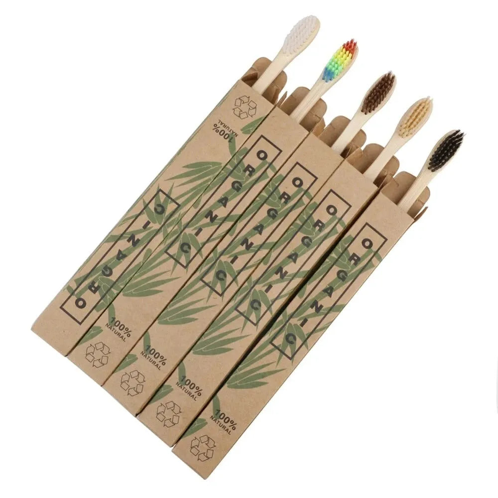 10pcs  Bamboo toothbrushes - EX-STOCK CANADA