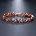 Pulsera de circón de ojo de caballo de moda para mujeres