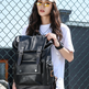Men's PU Leather Backpack – Black | Travel, School & Laptop Bag