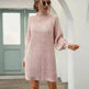 Winter Solid Knitted turtleneck sweater dress Mini - EX-STOCK CANADA