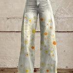 Plus-size Womens Casual Pants Lightweight Denim-look 