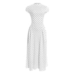 Retro Printed High Waist Maxi Dress – Sleeveless Crew Neck Floor-Length Dress for Women