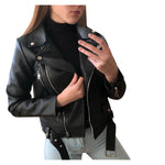 Slim Slim Winter Leather Jacket Motorcycle Jacket | EX-STOCK product gallery photo 2