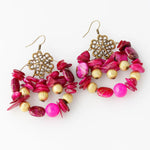 Pendientes de coloridos con cuentas hechas a mano de estilo bohemio