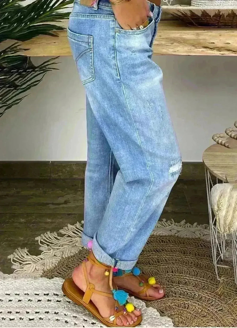Jeans High-waisted Jeans Summer Jeans Loose Slim Jeans Straight Daddy Pants - EX-STOCK CANADA