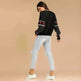 Christmas fawn Antics Reindeer Black  pullover sweater - EX-STOCK CANADA