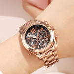 Luxury rose gold women casual watch EX-STOCK Canada 