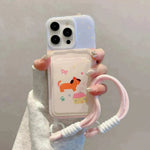 Cartoon Lanyard Phone Case Card Holder Protective Case