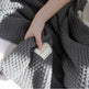 Fringed Knitting Blanket Wool Blanket EX-STOCK Canada 