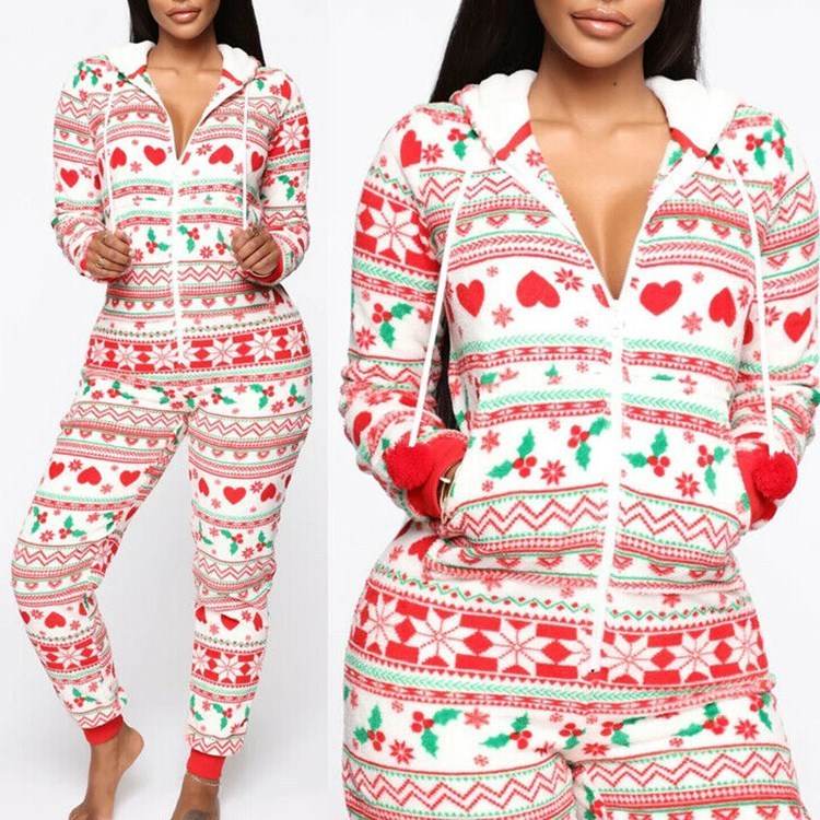 Hooded Nightwear for women Christmas Pajamas set - EX-STOCK Canada