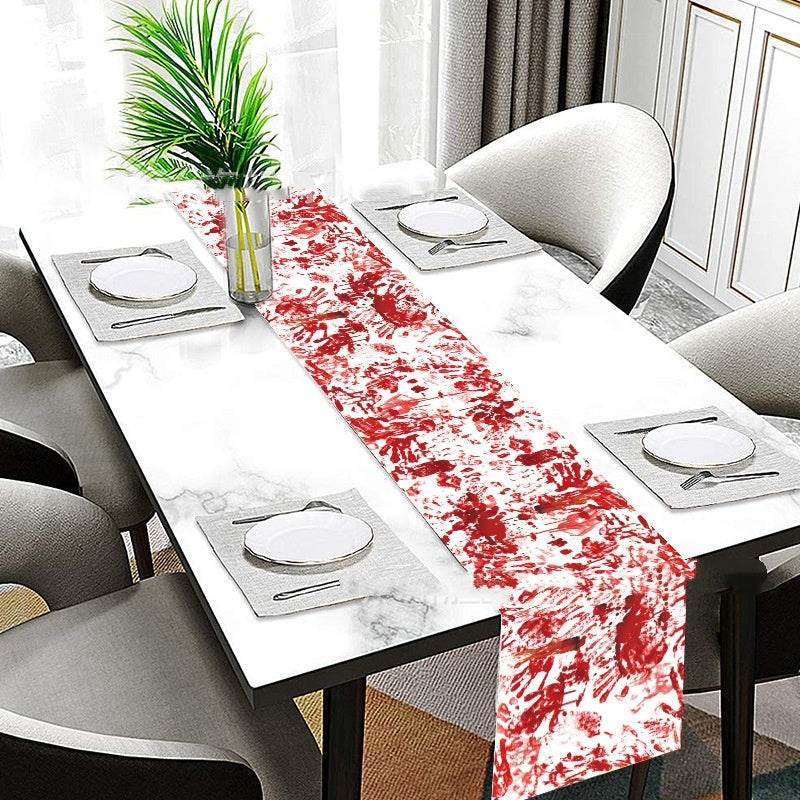 Halloween Horror Bloody Hand Printed Tablecloth Decoration EX-STOCK