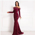 Off shoulder sequins Mermaid Formal Party dress