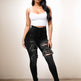 Versatile Women's High Waisted Elastic Ripped Tight Jeans, High-quality, Easy To Fit, Comfortable And Fashionable - Street Style Sexy Basic Jeans, Women's Jeans And Clothing EX-STOCK Canada 