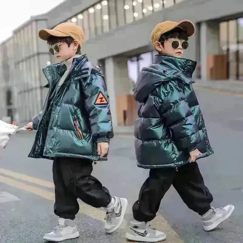 Western Style Big Kids Thick Winter Children's White Duck Down Jacket - EX-STOCK CANADA