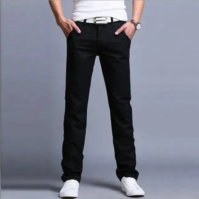 Casual Men's Slim Fit Straight Leg Trouser - EX-STOCK CANADA