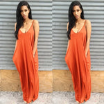 Plus size summer maxi dress beach vacation resort dress with pocket