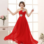 Evening dress one-shoulder dinner banquet long banquet EX-STOCK Canada 