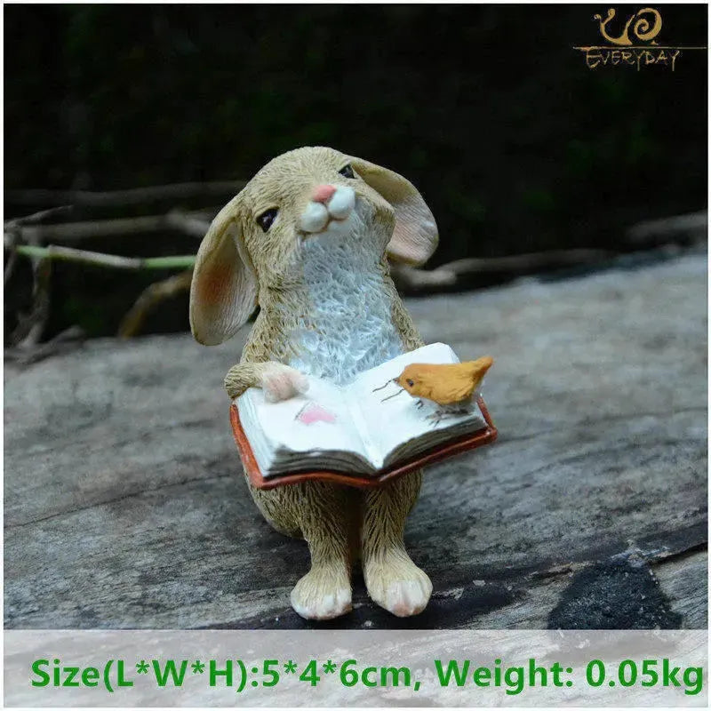 Creative Decorations Cute Bunny Resin Ornaments - EX-STOCK CANADA