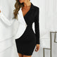 Fashion Suit Women Blazer Dress Turn Down Neck Long Sleeve - EX-STOCK CANADA