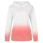 Women Tie-dye print hooded long sleeves