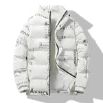 Men's Winter Fashion Printed Zip button Thick Rain Puffer Jacket - EX-STOCK CANADA