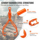 Timber Claw Hook, 36 Inch 4 Claw Log Grapple For Logging Tongs, Swivel Steel Log Lifting Tongs, Eagle Claws Design With 3307 Lbs 1500 Kg Loading Capacity For Tractors, ATVs, Trucks, Forklifts EX-STOCK
