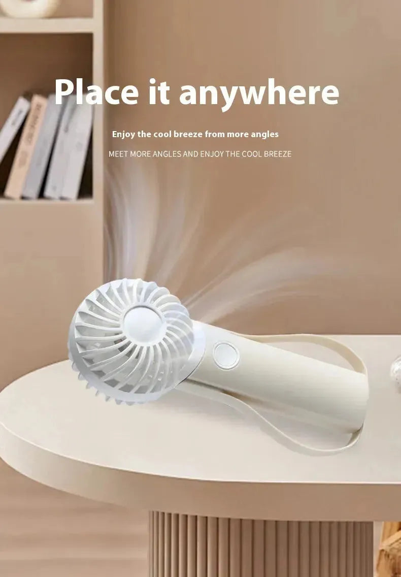 Handheld Fan Portable Silicone Handle Fixed Neck Mini - EX-STOCK CANADA