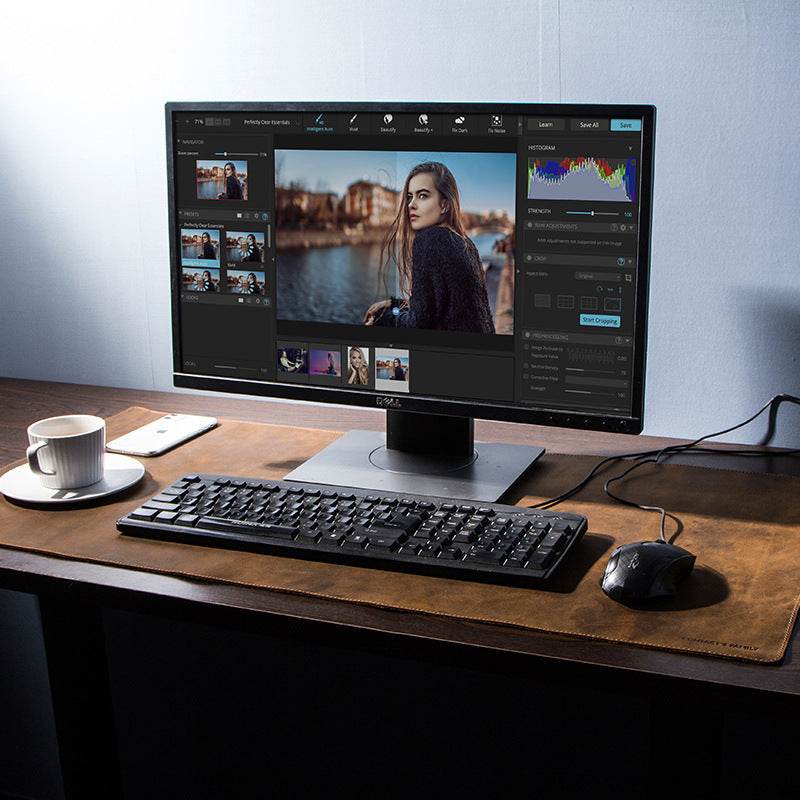 Extra large non-slip computer desk pad - Leather Pad - EX-STOCK Canada