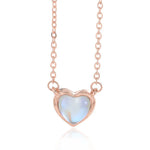 Romantic Heart Necklace Copper Zircon Pendant Necklace for women - EX-STOCK CANADA