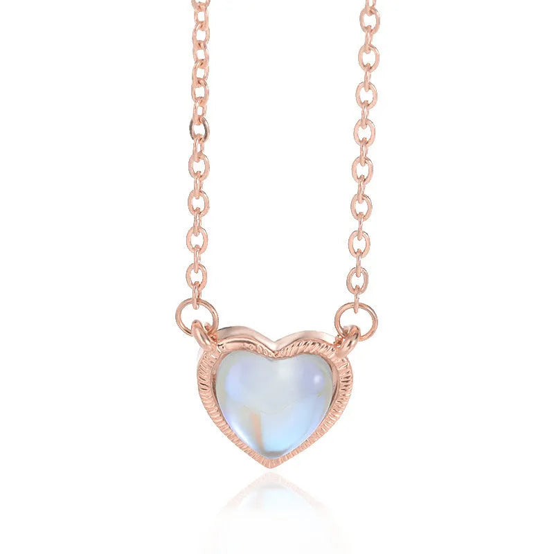 Romantic Heart Necklace Copper Zircon Pendant Necklace for women - EX-STOCK CANADA