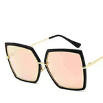 Gafas de sol retro de metal reflectante para mujeres