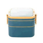 Double-layer portable Bento Thermal Insulated  lunch box with lid. - EX-STOCK CANADA