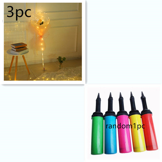 LED Luminous Balloon Rose Bouquet Transparent Bobo Ball Rose EX-STOCK Canada 