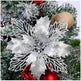 Glitter Artifical Christmas Flowers Christmas Tree Decorations For Home Fake Flowers Xmas Ornaments New Year Decor - EX-STOCK CANADA