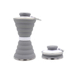 500ML Silicone Water Bottle Cup Foldable Leak Proof Portable Sports Travel Water Bottles For Outdoor Travel Gym Hiking Reuseable Kitchen Gadgets 