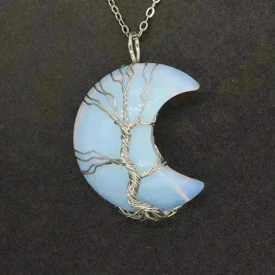 Natural Crystal Moon Pendant for Men and Women - EX-STOCK CANADA