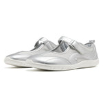 Wide-Toe Mary Jane Shoes | Breathable Mesh Lightweight Women's Casual Sneakers silver 