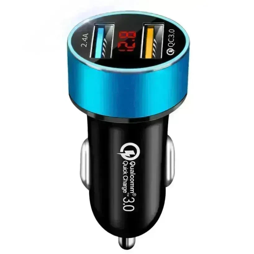 Automobile Smart Digital LED display car charger - EX-STOCK CANADA