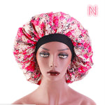 Beauty print Satin Silk Hair Bonnet for sleeping - EX-STOCK CANADA