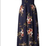 Elegant Ladies Summer Boho Vacation Resort Slit Maxi dress off shoulder Long floral Beach summer slit dress - EX-STOCK CANADA