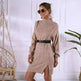 Autumn Winter Knitted Mini Sweater dress - EX-STOCK CANADA