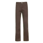 Brown High Waist Stretch Bootcut Jeans Women Casual Pants - EX-STOCK CANADA
