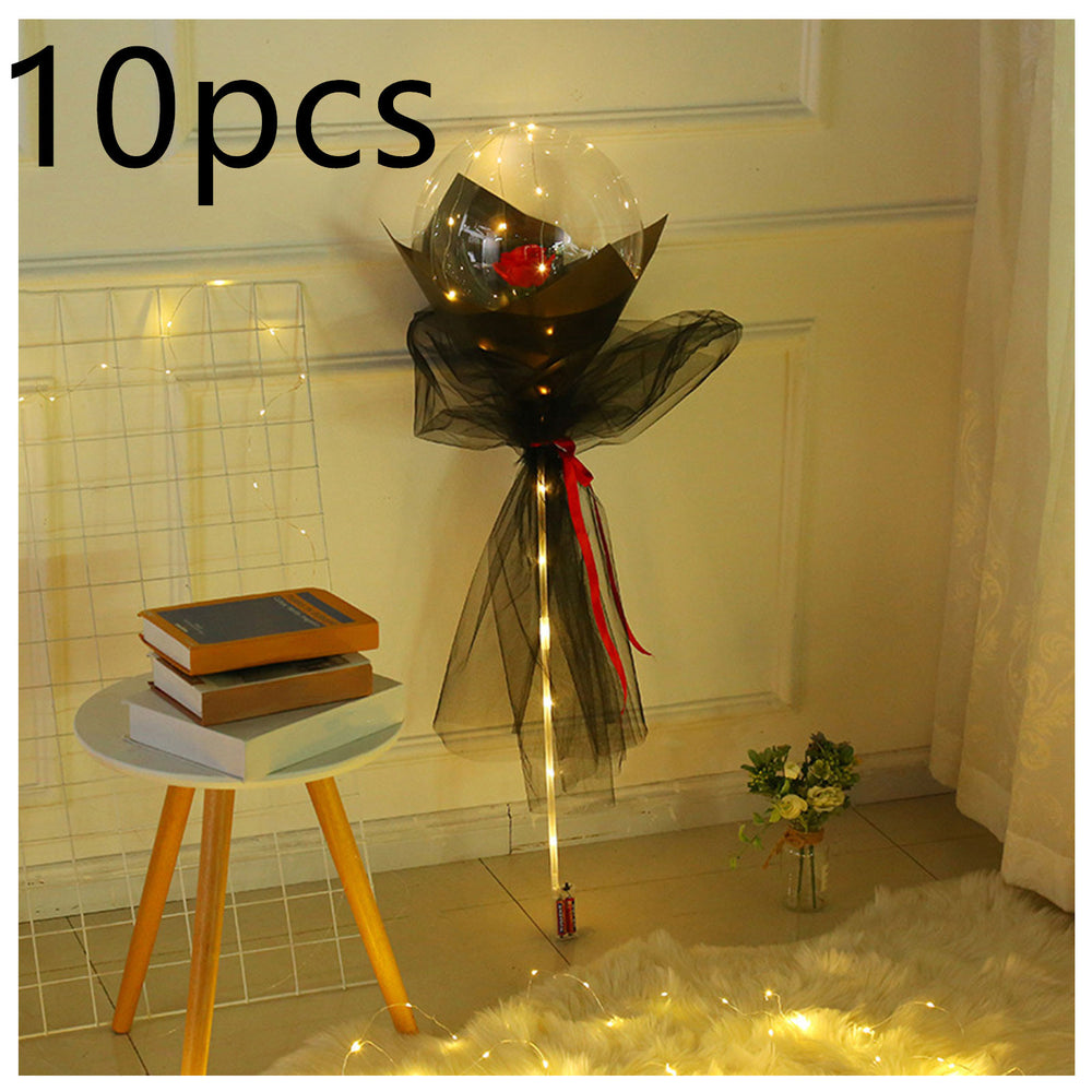 LED Luminous Balloon Rose Bouquet Transparent Bobo Ball Rose EX-STOCK Canada 