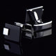 Men's Black Agate Cufflinks – 18mm Square Business French Cufflinks | Canada & USA
