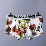 Silk Breathable Mesh Floral Ball sack Brief Boxers with Pouch Underwear